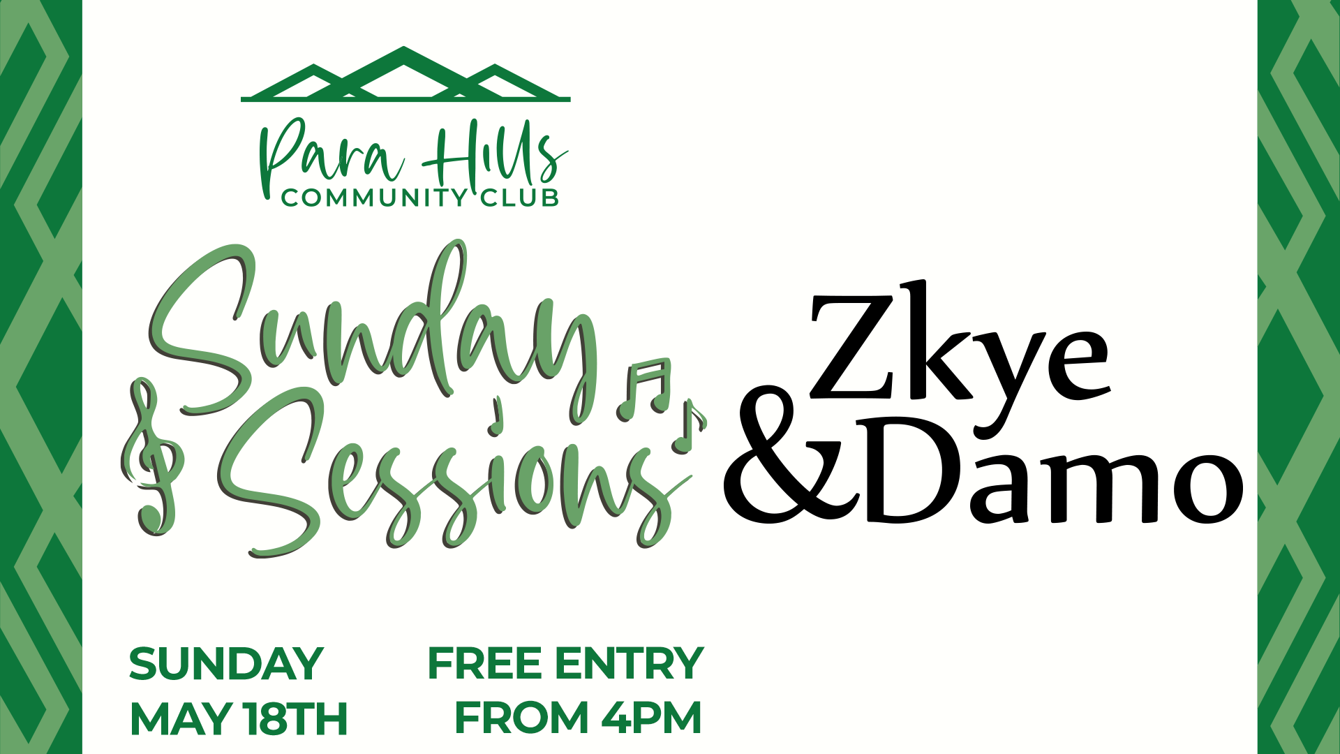 A poster for steve doolan 's sunday sessions on march 16th