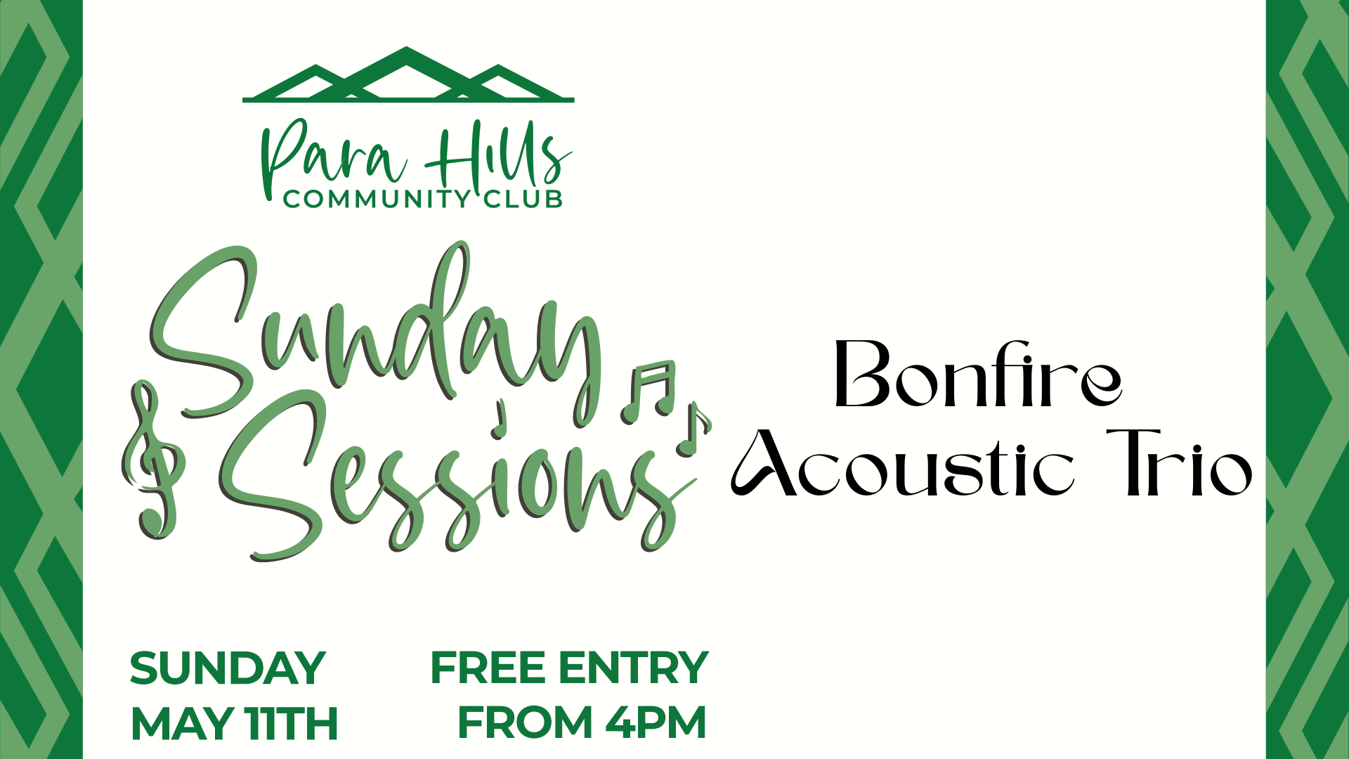 A poster for steve doolan 's sunday sessions on march 16th