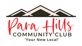 The para hills community club logo is the place to be.
