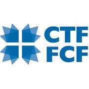Blue geometric CTF FCF logo with bold blue text on white background