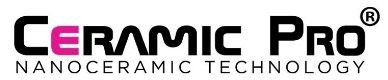 Ceramic pro nanoceramic technology logo on a white background