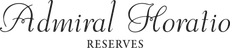 Admiral Floratio RESERVES logo in black cursive on a white background