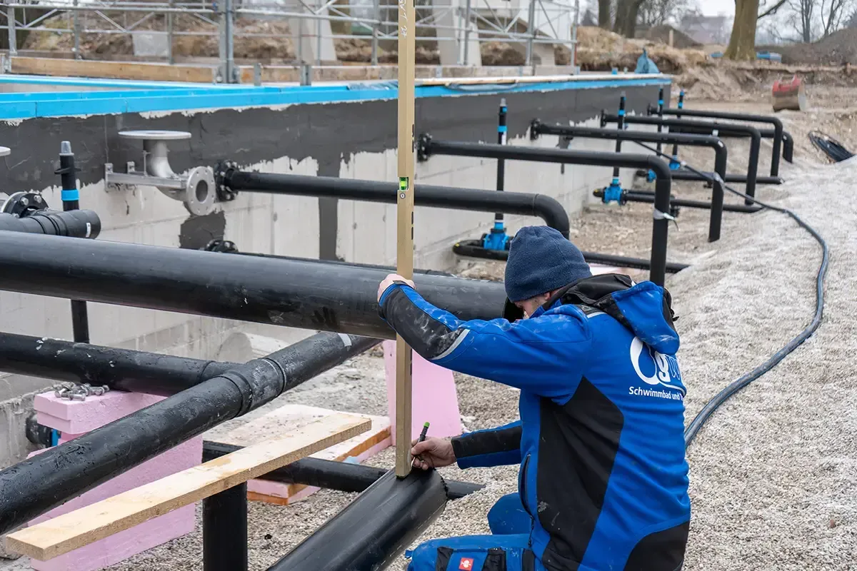 Montage von Schwimmbadtechnik durch die GWT Aquatech d.o.o.