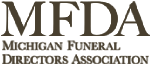 MFAA logo with bold black letters and the words “Michigan Funeral Directors Association” beneath