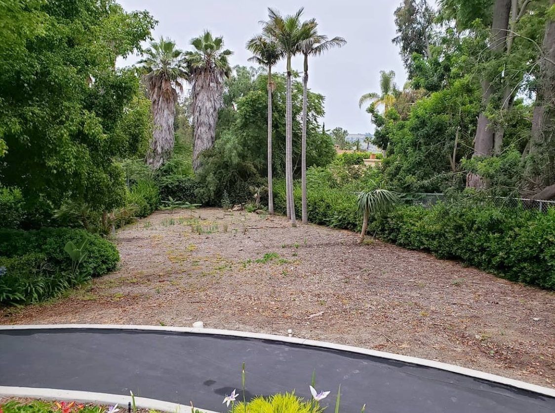 dirt area before installing synthetic putting green