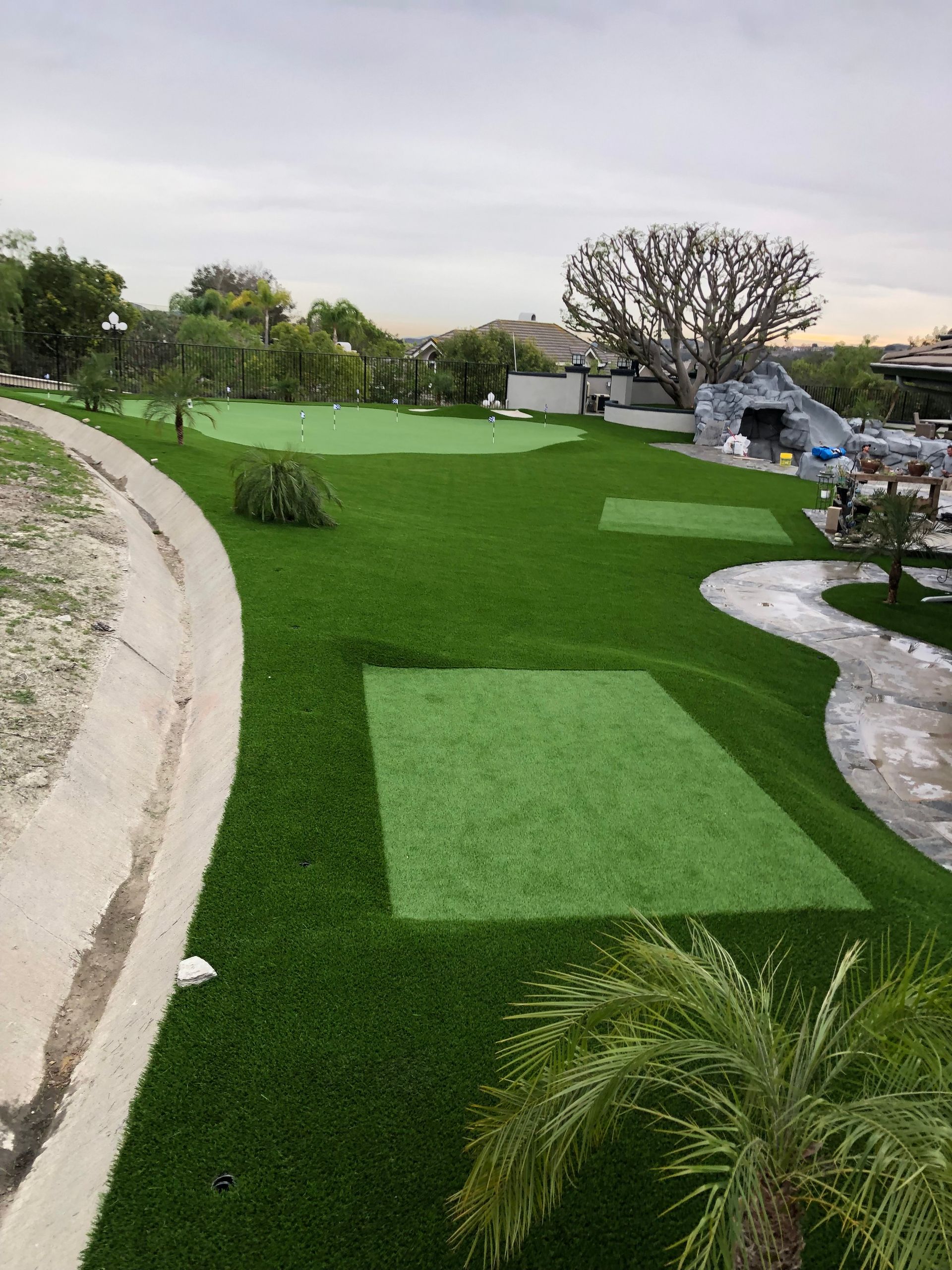 large back yard putting green HH