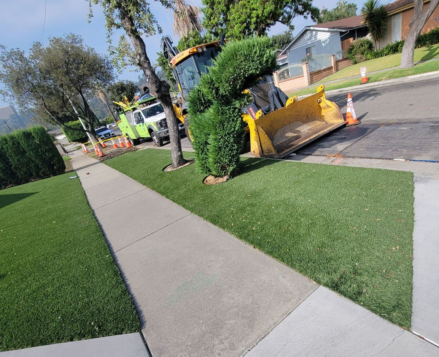 repaired artificial parkway grass HH