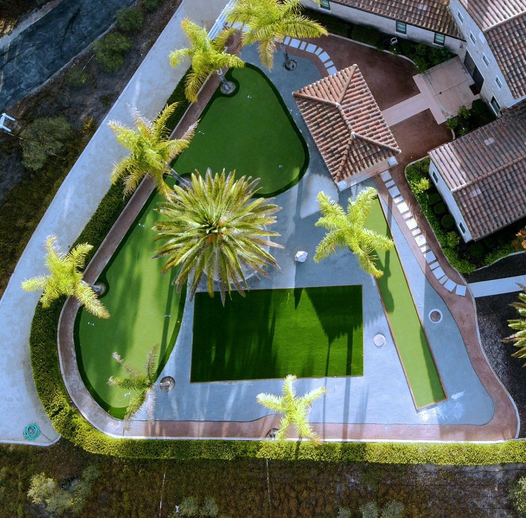 Large yard after artificial grass design HH