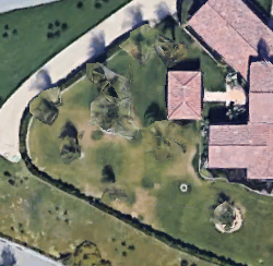 large yard before installing artificial grass HH