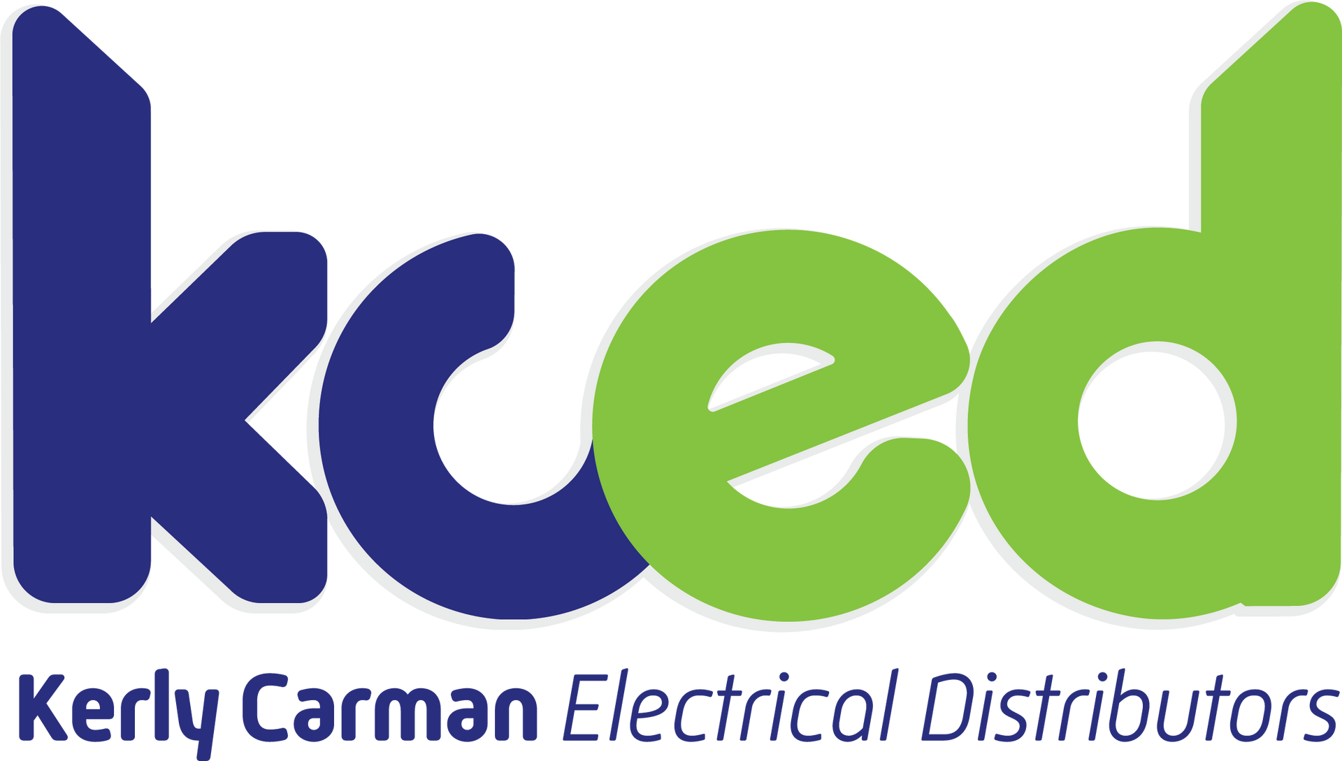 KCED logo in blue and green with “Kerly Carman Electrical Distributors” text below
