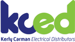 KCED logo in blue and green with “Kerly Carman Electrical Distributors” text below