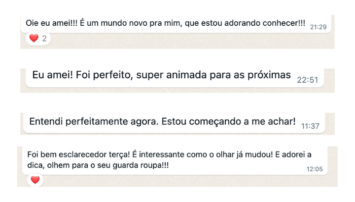 depoimento do destaque transformou a combinação de look e a forma como ela se ve e se sente