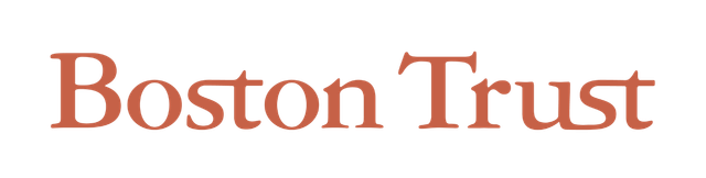 Boston Trust logo in red serif text on a white background