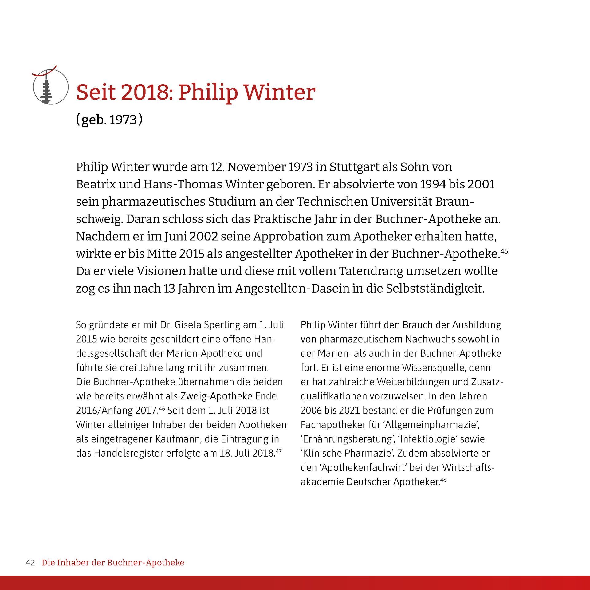 Eine Seite aus einem Buch von Philip Winter