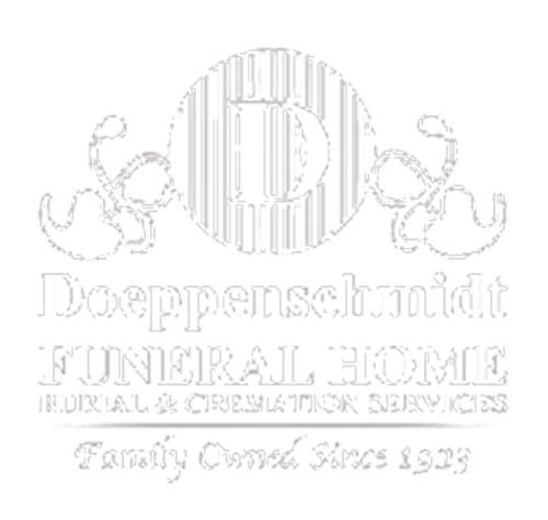 Deeppenschmidt Funeral Home logo with ornate monogram and &ldquo;Family Owned Since 1923&rdquo; text