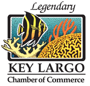 Legendary Key Largo Chamber of Commerce logo with tropical fish, coral, and ocean scene