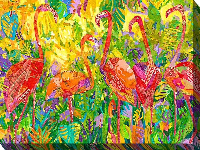 colorful canvas art in Key Largo at Island Vibes coastal boutique