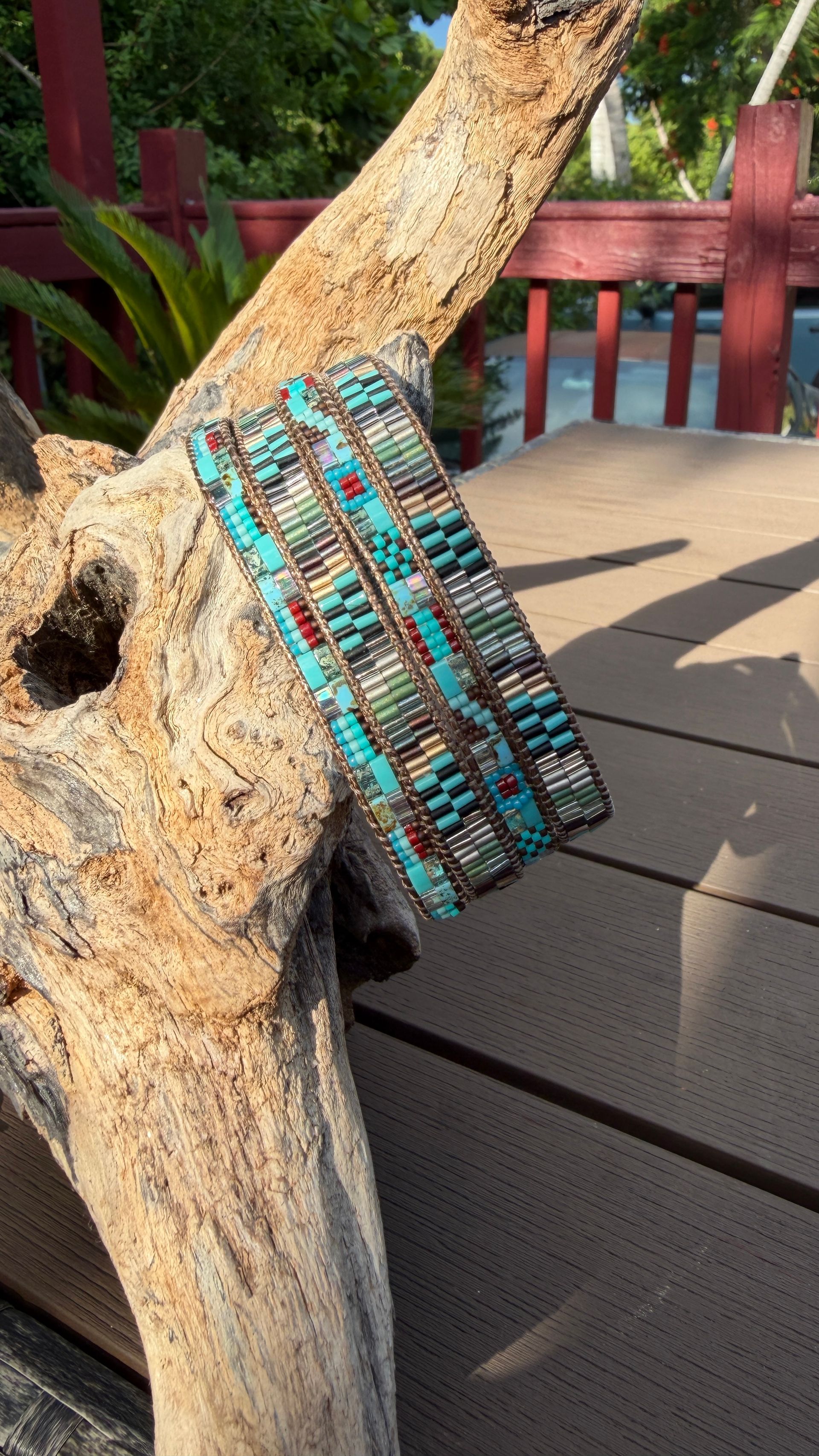 Stacked beaded bracelets, Key Largo jewelry