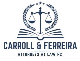 A logo for carroll and Carroll & Ferreira, Attorneys at Law, PC