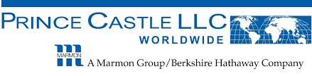 Logotipo de Prince Castle LLC con un mapamundi y el texto: «Worldwide». Una empresa de Marmon Group/Berkshire Hathaway.