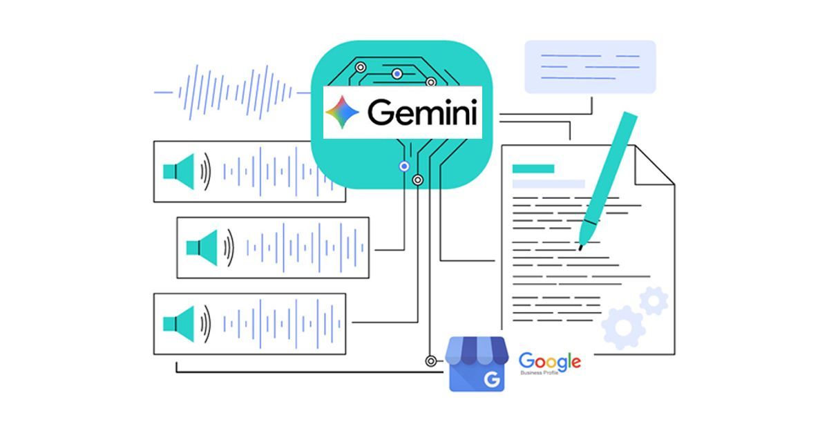 graphic showing Gemini GBP AI connection
