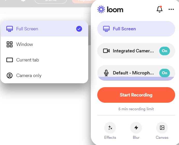 start recordign screenshot