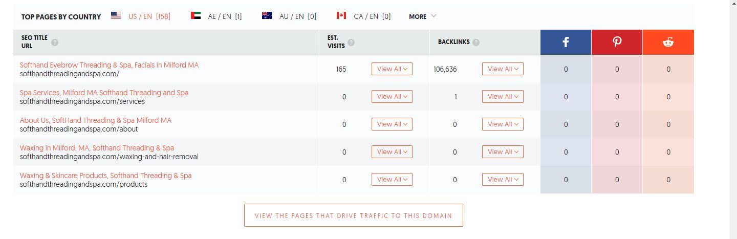 Top Pages Report