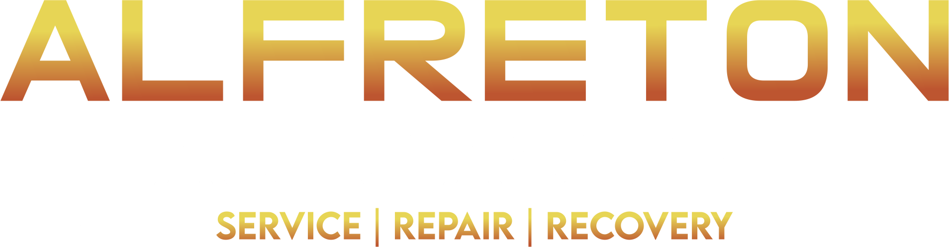 A logo for alfreton service repair and recovery