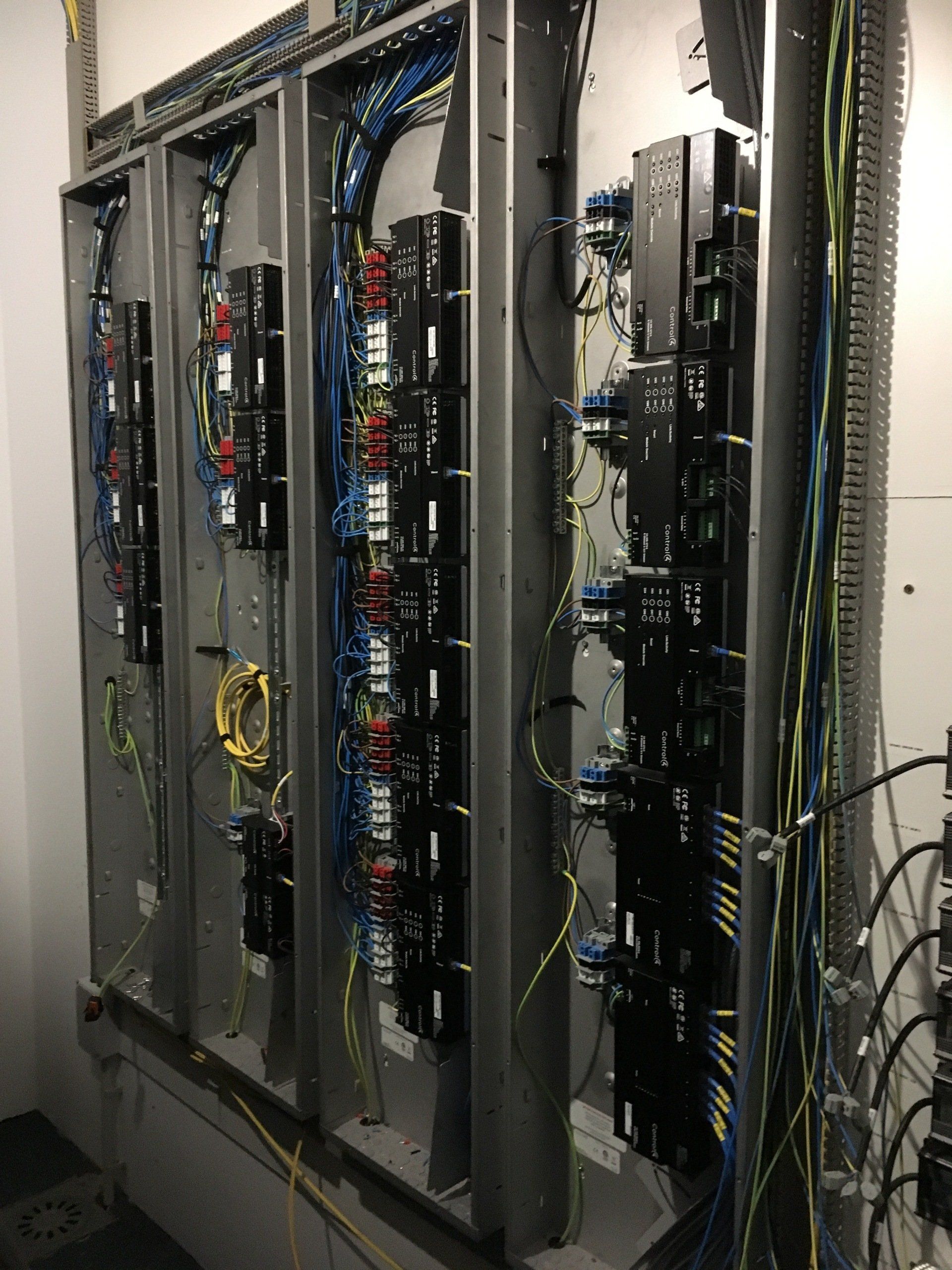 Photograph of Control4 centralised lighting panels