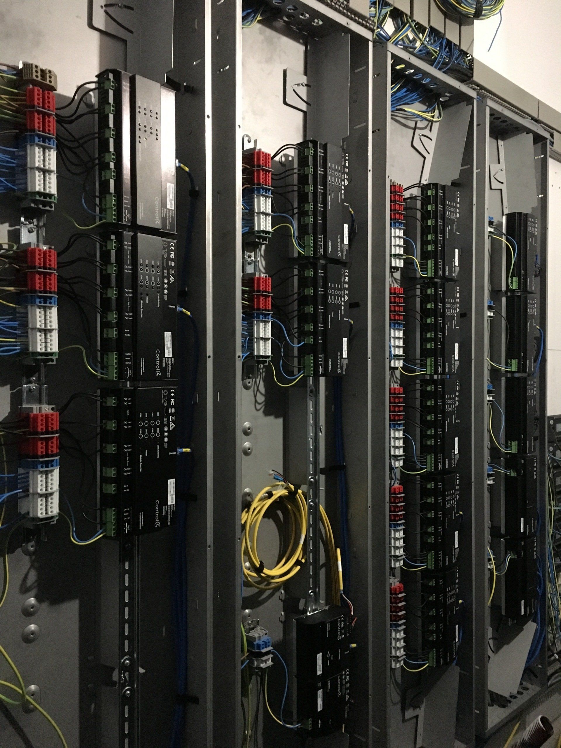 Photograph of Control4 centralised lighting panels