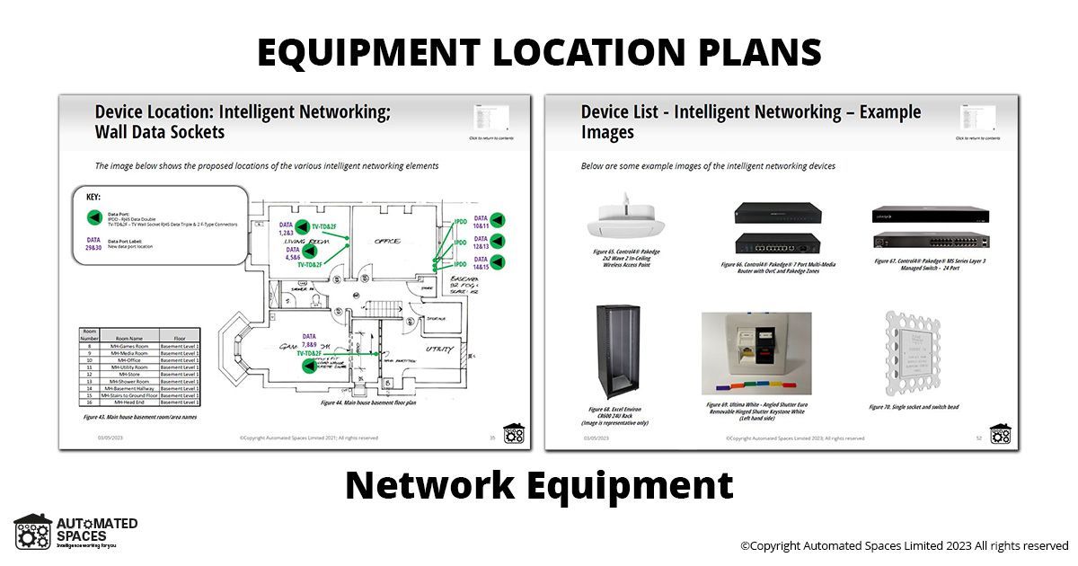 smart home documentation equipment location plan network equipment