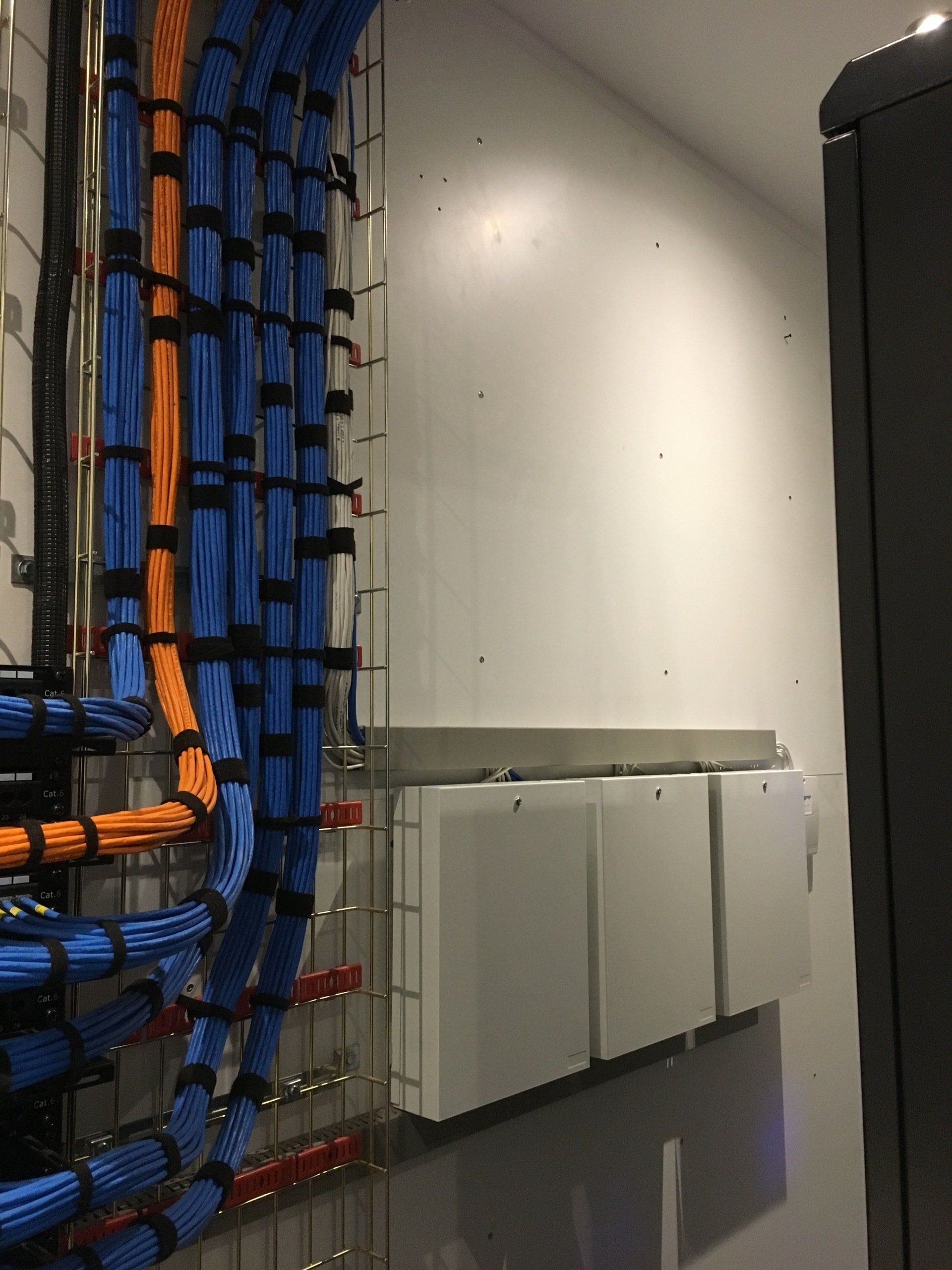 Photograph of Texecom intruder alarm panels