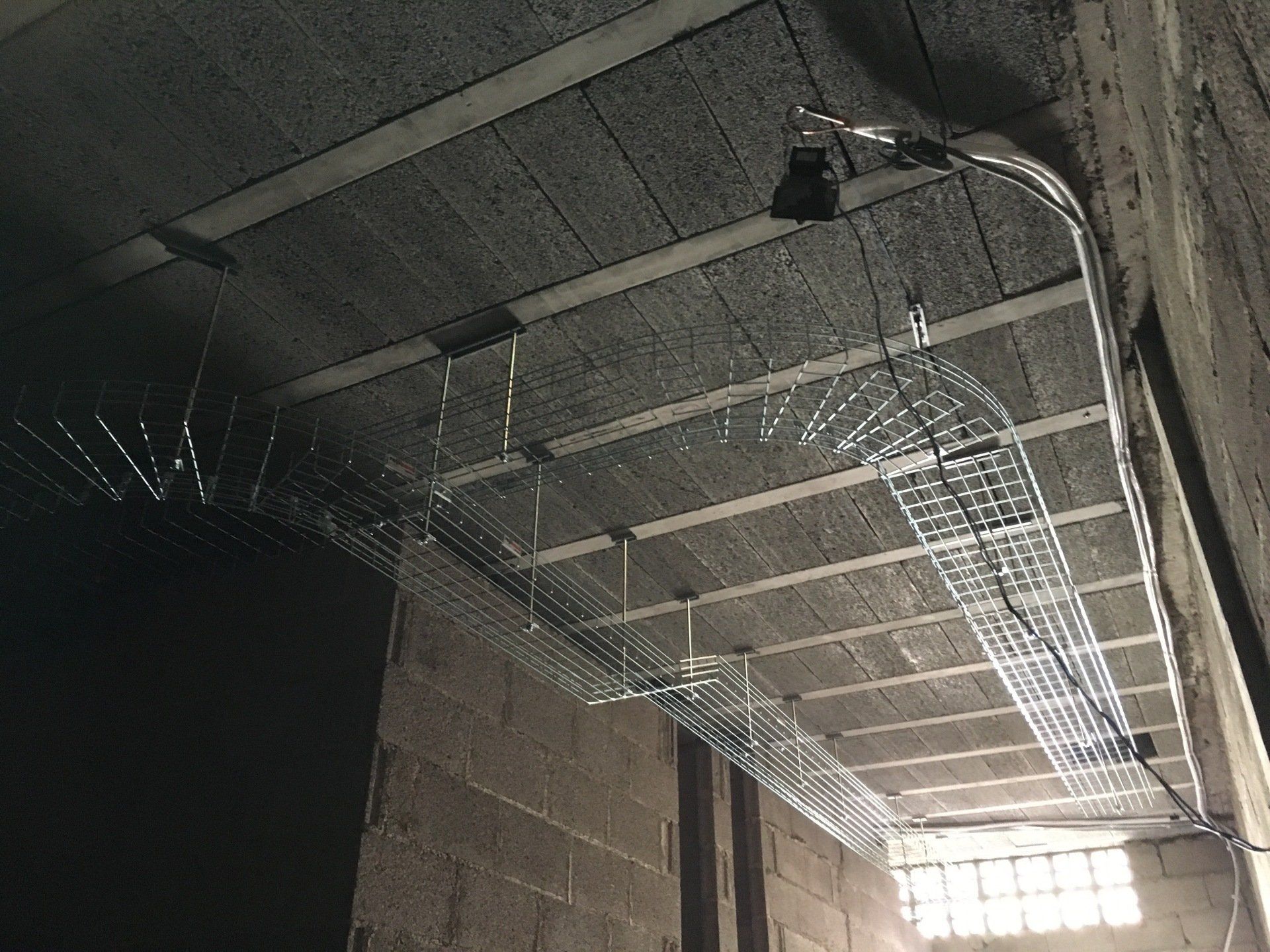 Photograph of basket tray on ceiling
