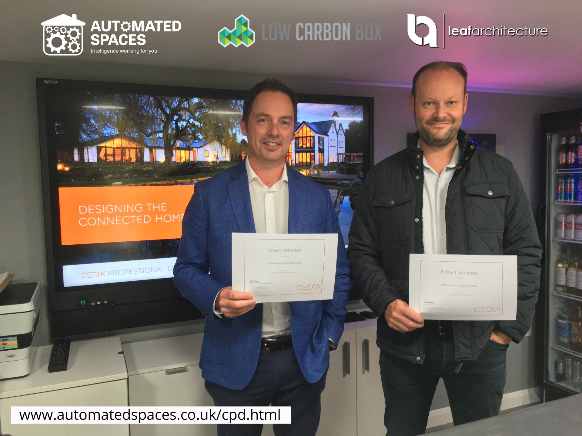 Photograph of Low Carbon Box and Leaf Architecture attending a CPD at Automated Spaces