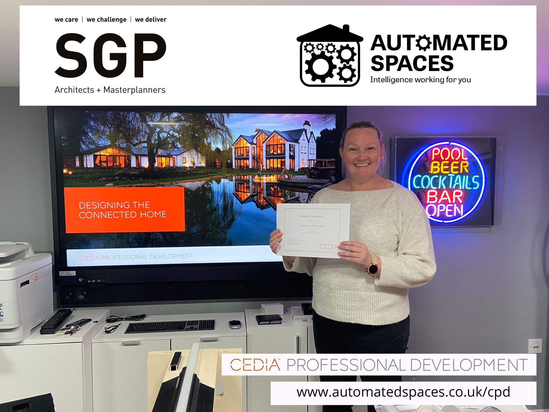 Photograph of Stephen George + Partners attending a CPD at Automated Spaces