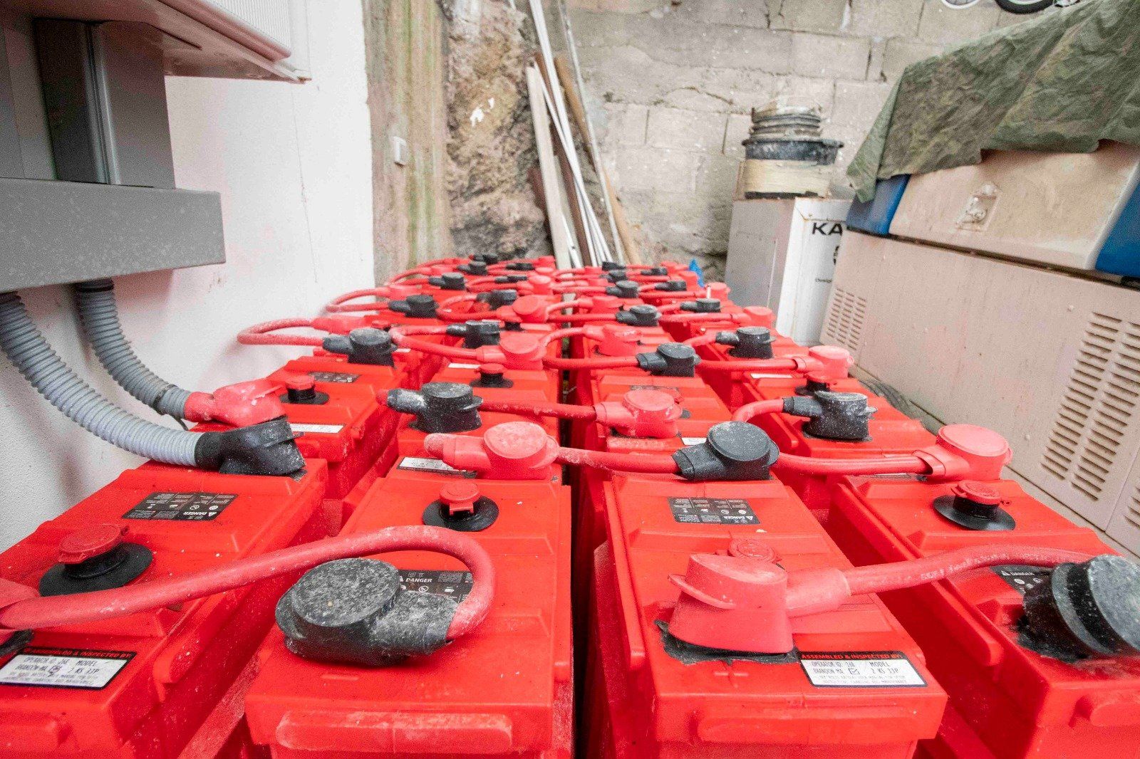 Solar panel exterior battery backup