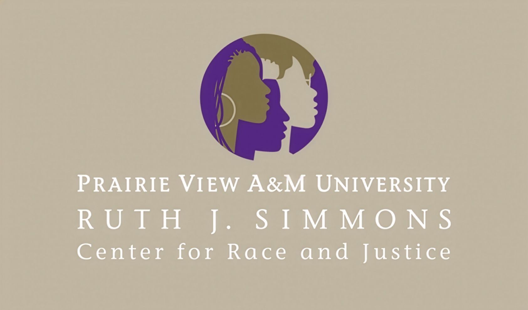 A logo for prairie view a & m university ruth j. simmons center for race and justice