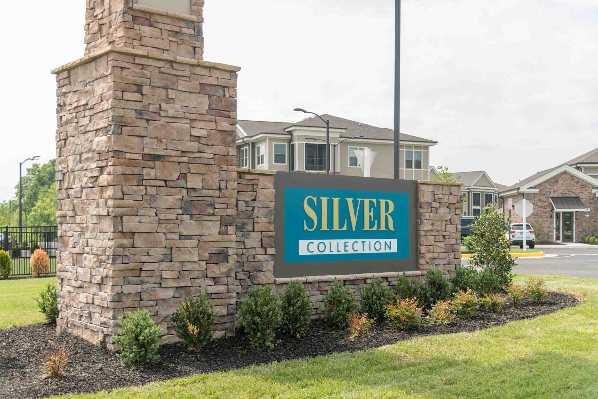 A stone monument sign for