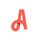 Stylized red lowercase 