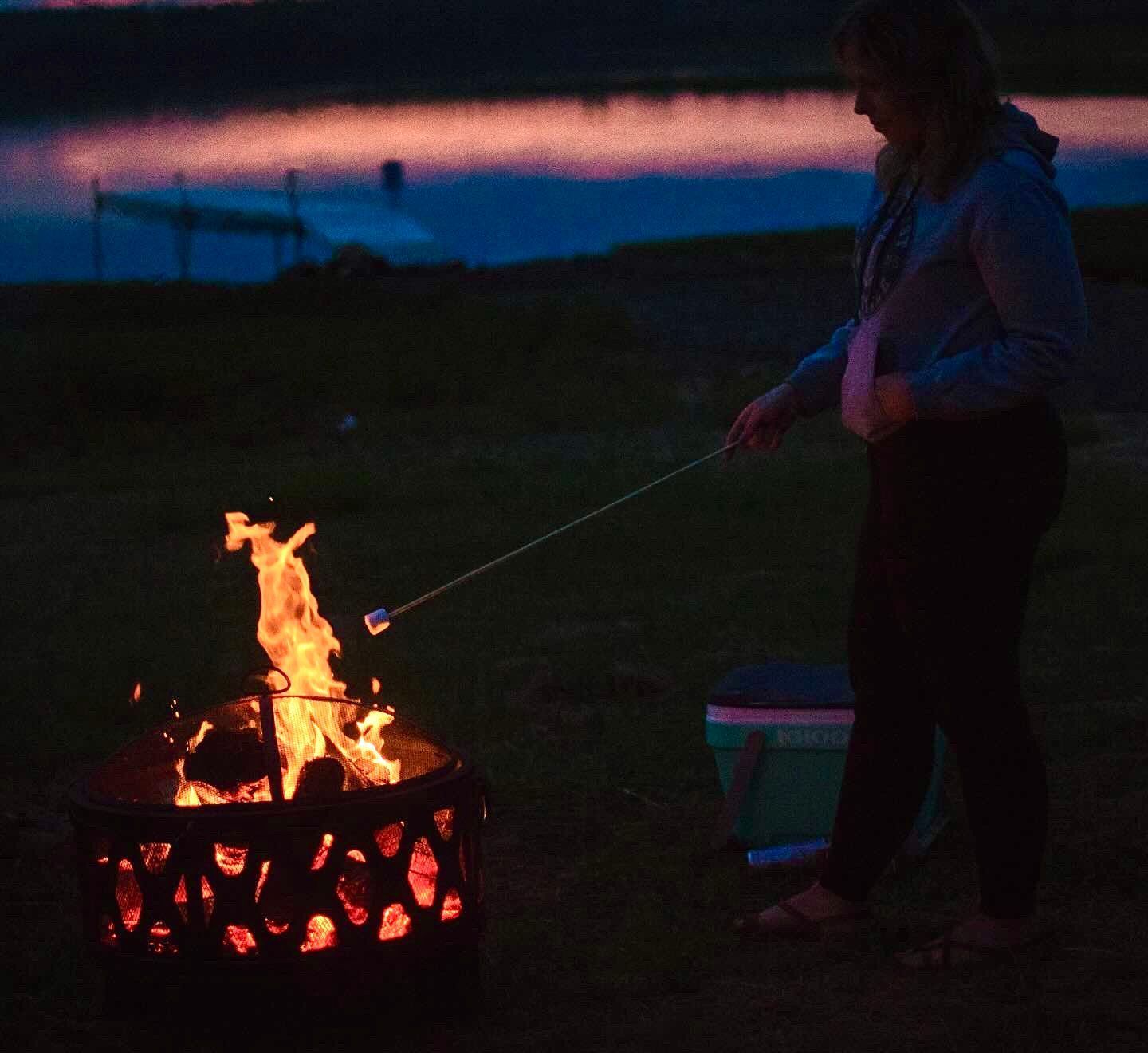 Roasting Marshmallows at the Firepit