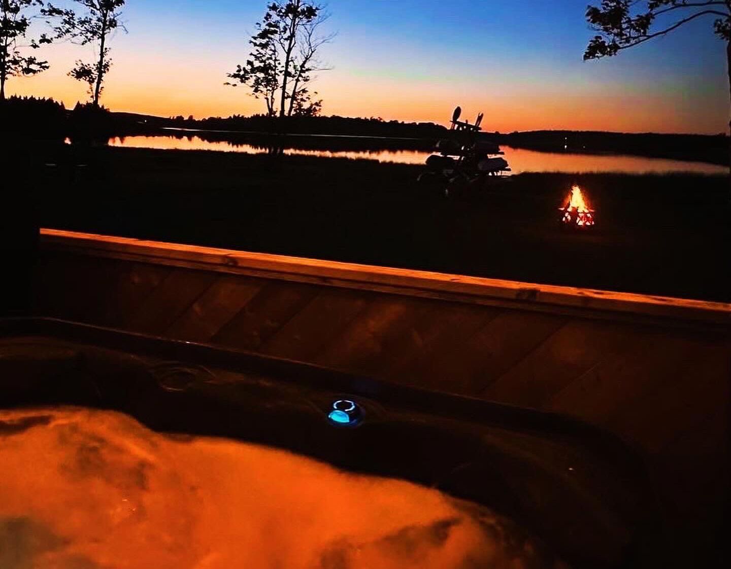 Hot Tub at Night