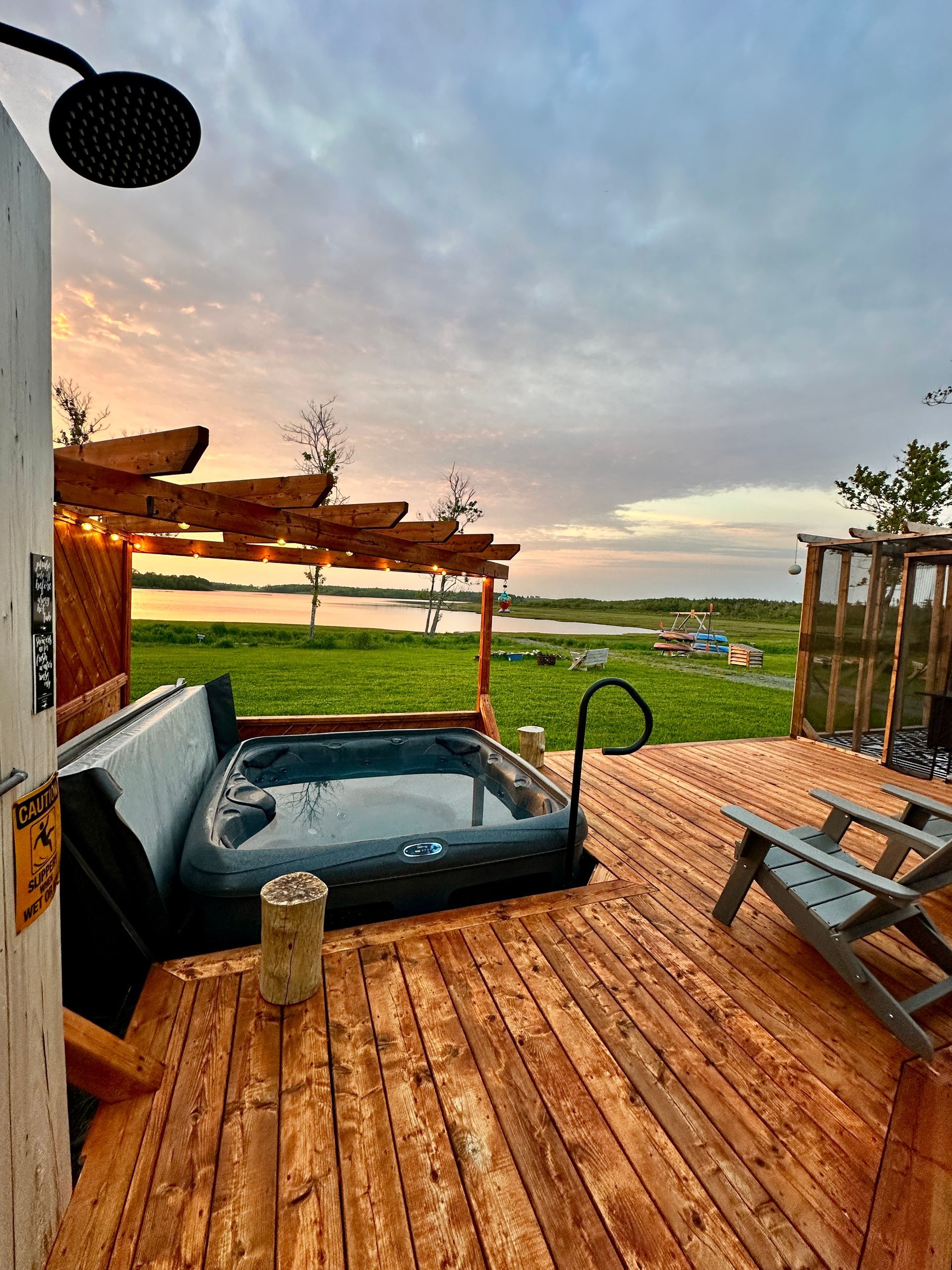 Open Air Shower and Hot Tub