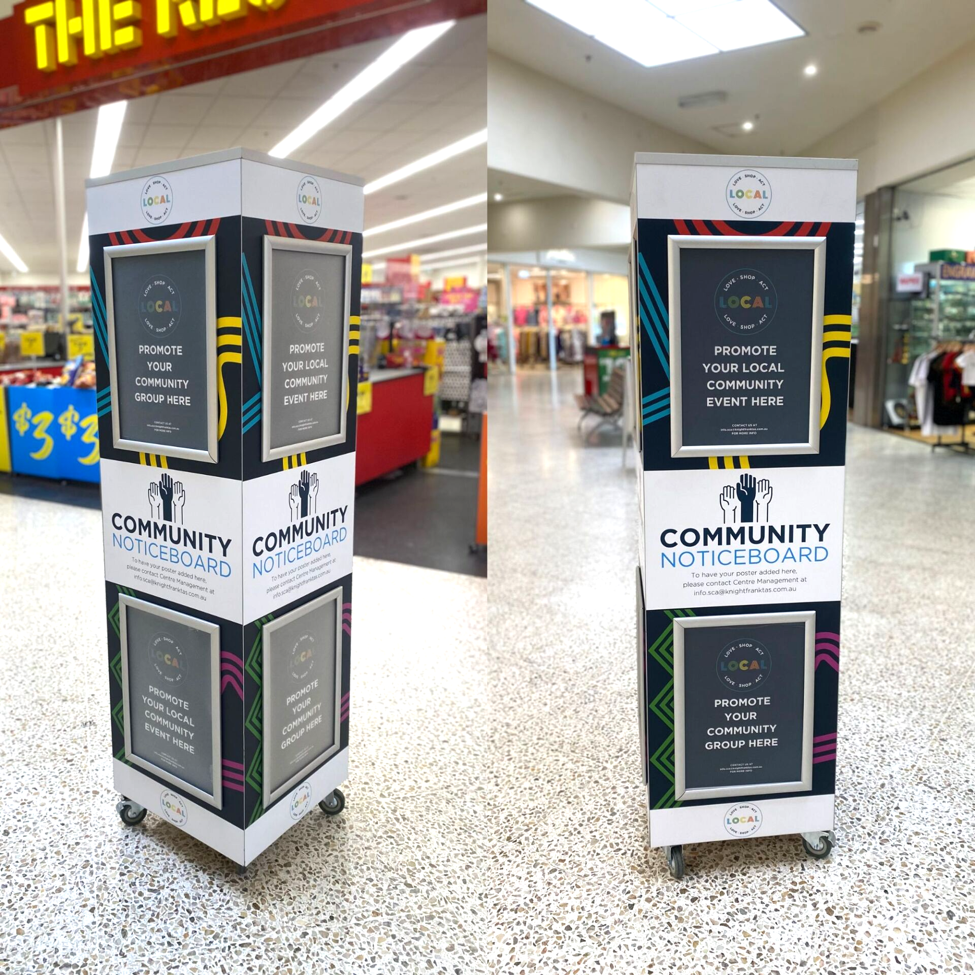 Community Notice Board In Shopping Centre