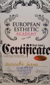 Ein Zertifikat der European Esthetic Academy