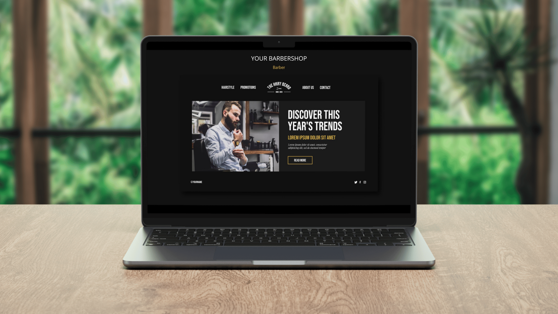 A barbershop website