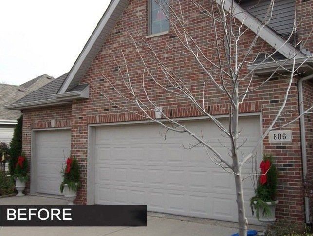 Before Residential Garage Door Repair Service – Joliet, IL – On Track Overhead Doors Inc.