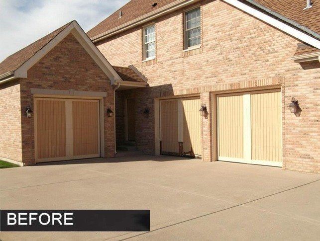 Before Garage Door Replacement – Joliet, IL – On Track Overhead Doors Inc.