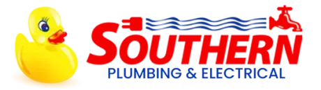 Southern Plumbing & Electrical logo with yellow rubber duck and red-blue text