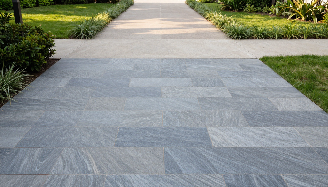 Modern concrete patio and walkway installed by a professional Concrete Contractor in Kent WA.