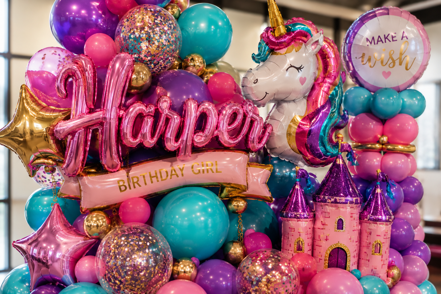 custom balloons used for personalized event decor ideas